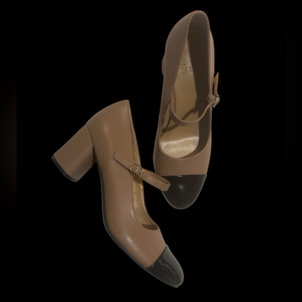 Naturalizer Two-Tone Block Heel Mary Jane Pumps
